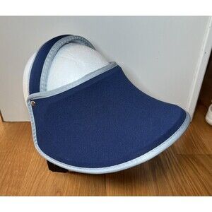 DF Hat Visor Navy Blue Gray Wide Brim Sun Shield Golf Womens UV Outdoor